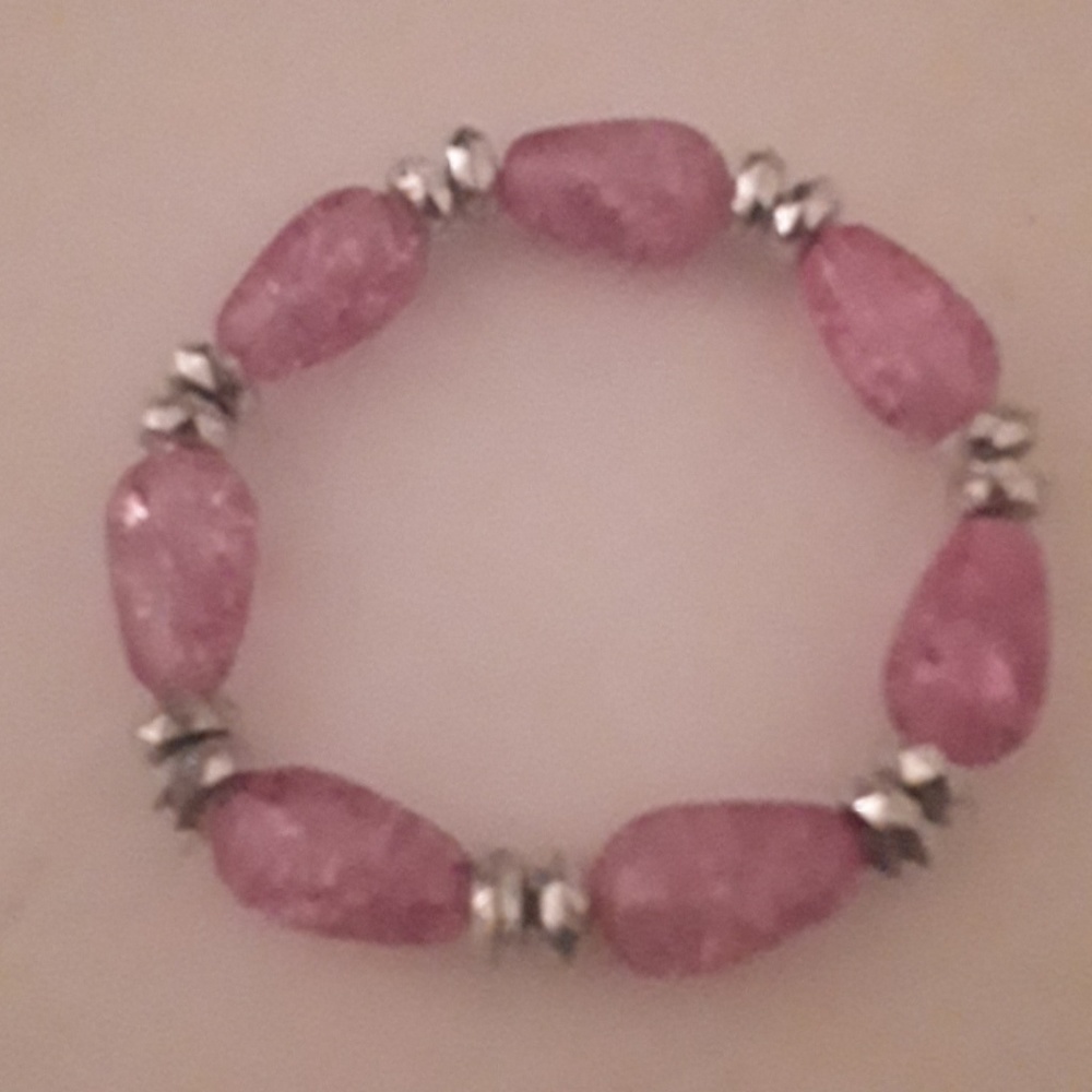 Sparkling Gemstone Bracelet Pink Tourmaline Unique